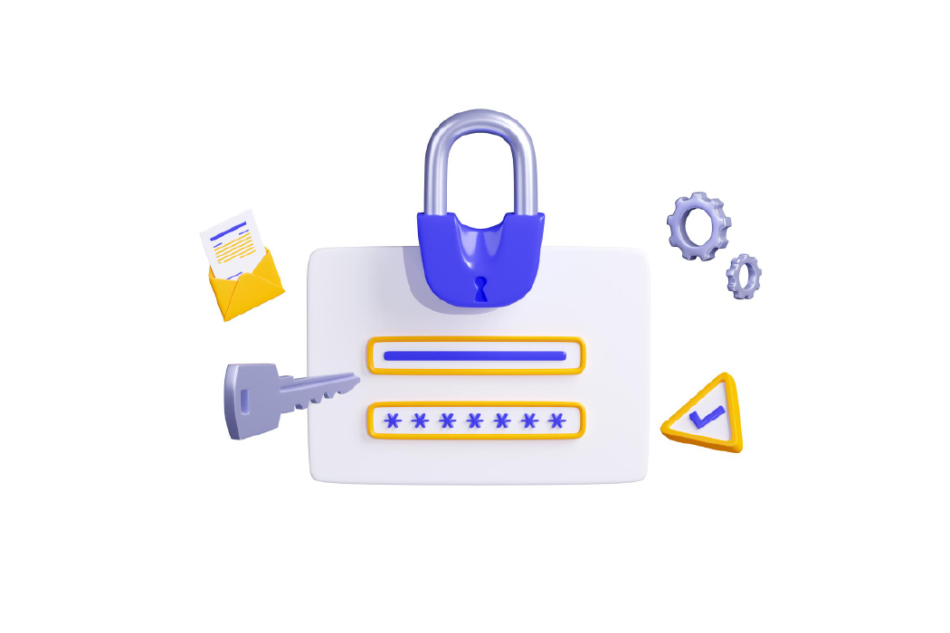 Illustration of a login screen with security icons highlighting facebook login issues related to verification, suspicious activity, and account protection.