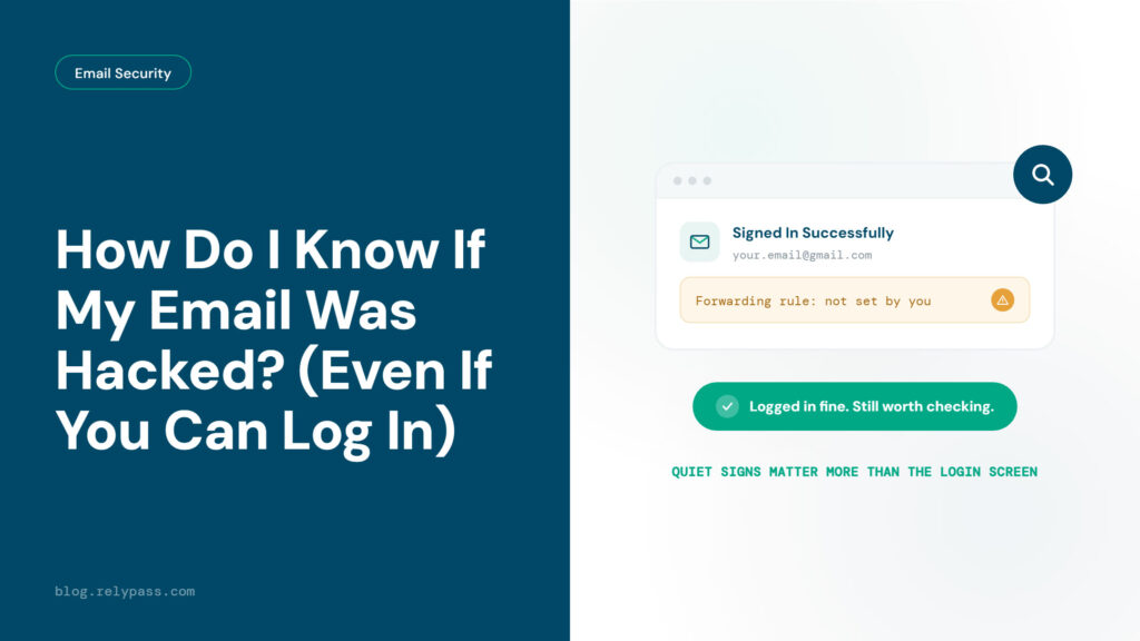 how do i know if my email was hacked - signed in but a forwarding rule you didn't set up