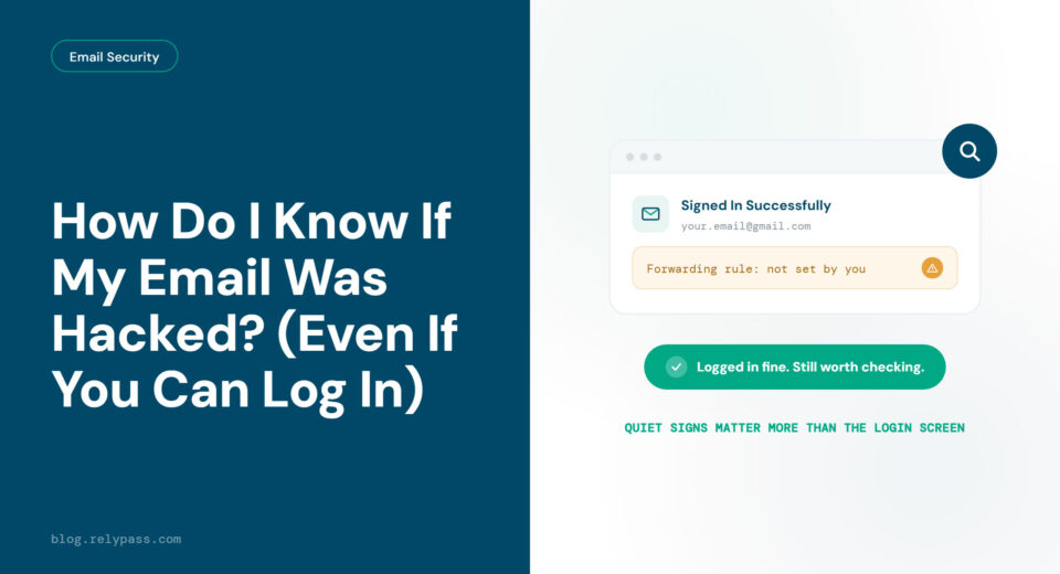 how do i know if my email was hacked - signed in but a forwarding rule you didn't set up