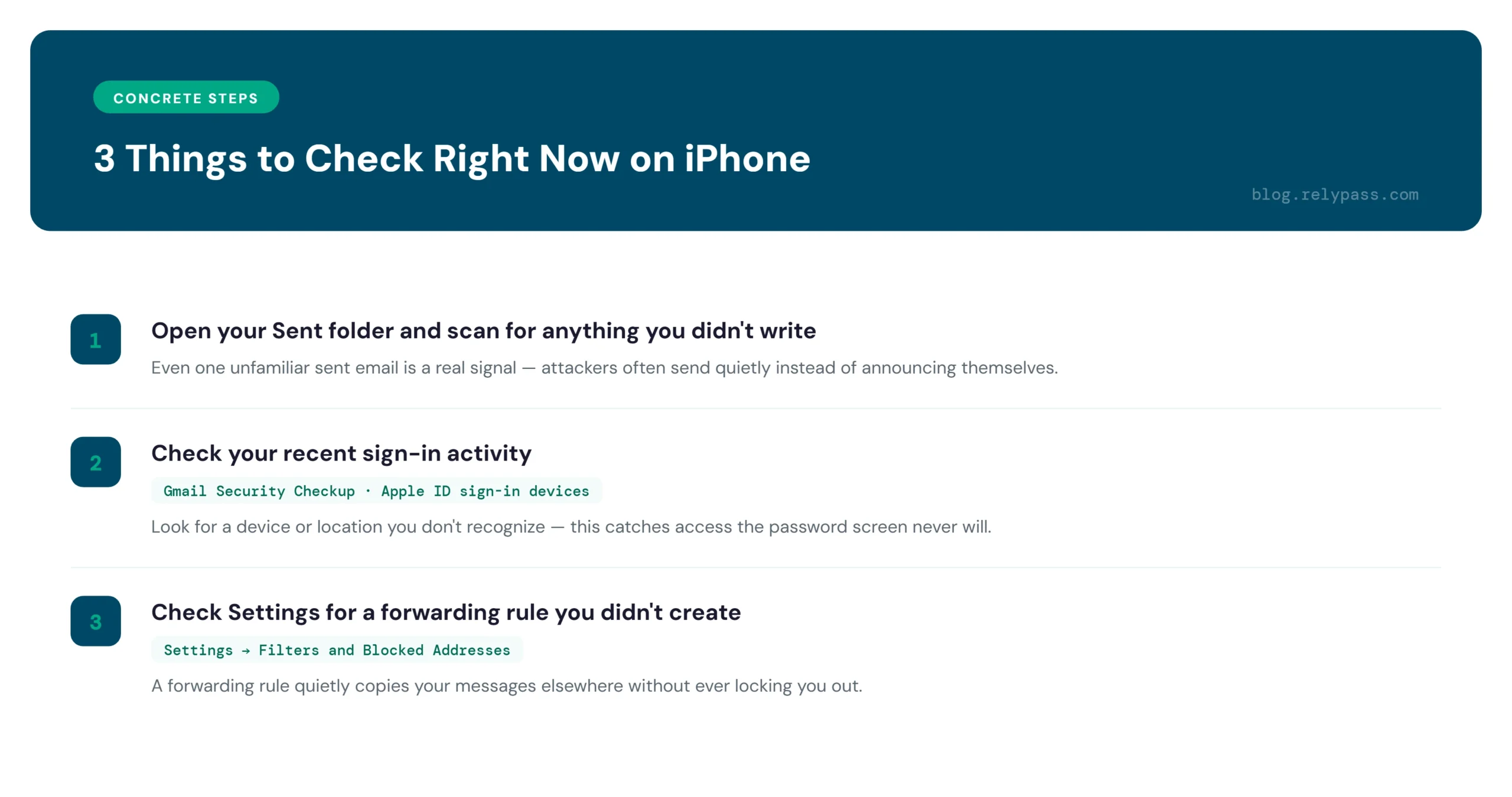 three things to check right now on iPhone if you suspect your email account is compromised
