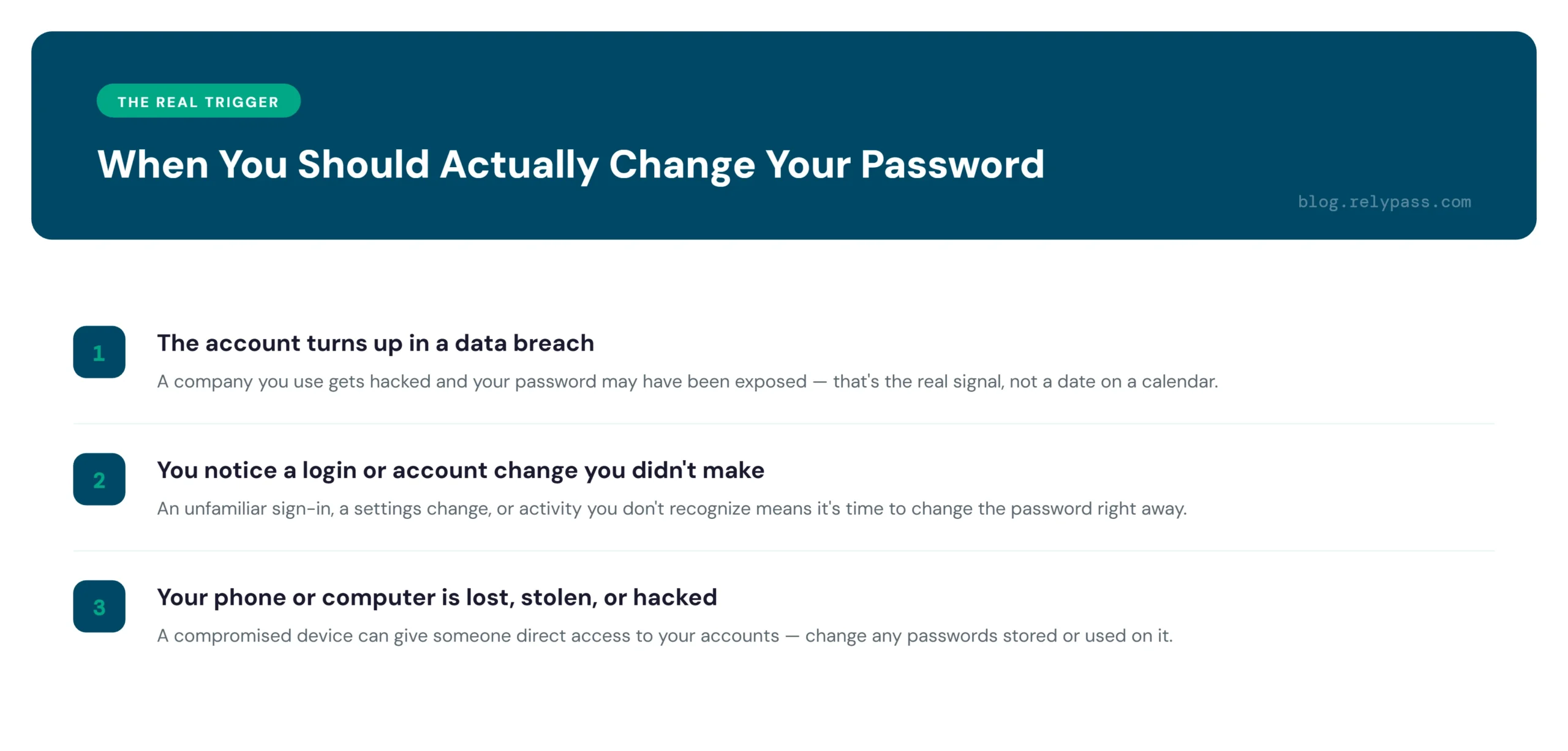 when you should actually change your password